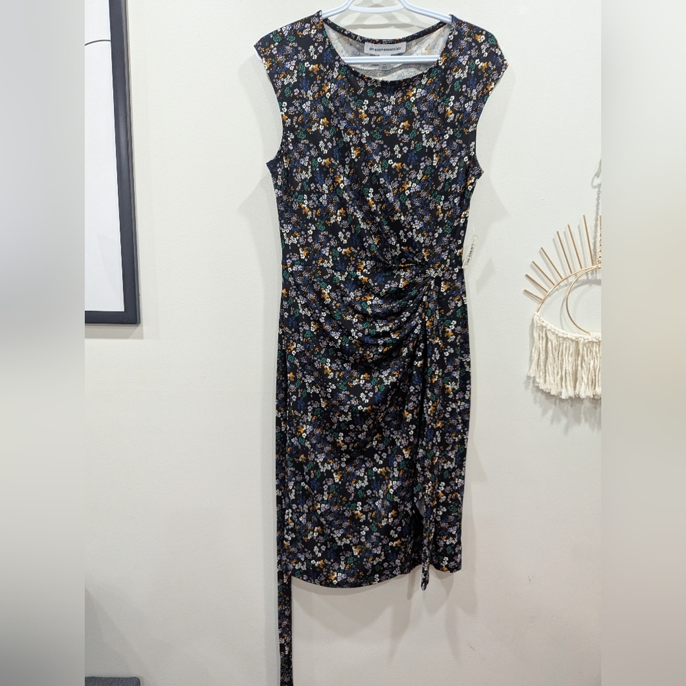 Brand New Beautiful Floral Black Dress